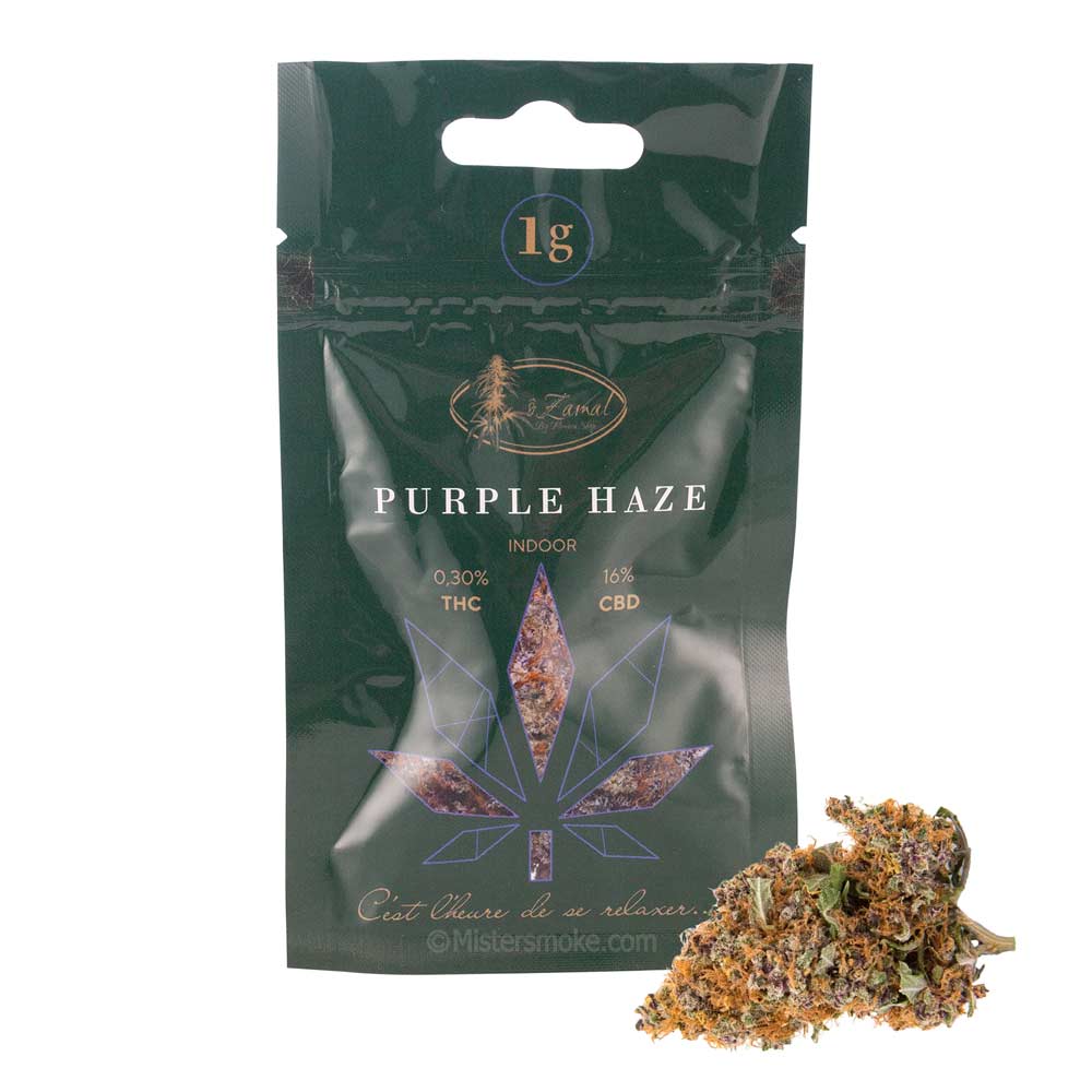 Fleurs De CBD Purple Haze Indoor 1g CBD Mistersmoke