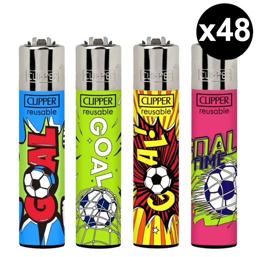 Briquet réutilisable Clipper Victory goal x48 Briquets Mistersmoke