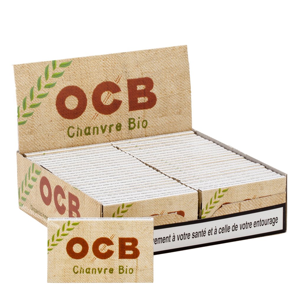 OCB chanvre bio papier non blanchi naturel, Feuilles petit format