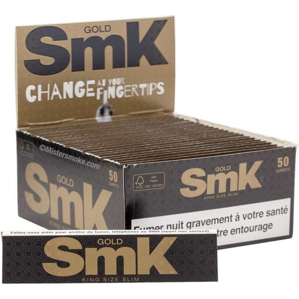Box of 50 books of Smoking SMK slim sheets