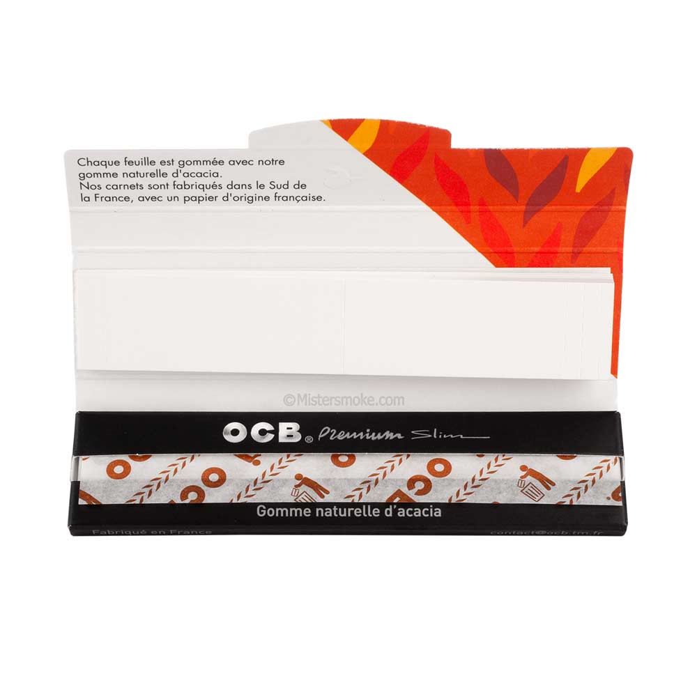 Carton de 32 Paquets grandes Feuilles à rouler OCB Slim blanchies avec  carton