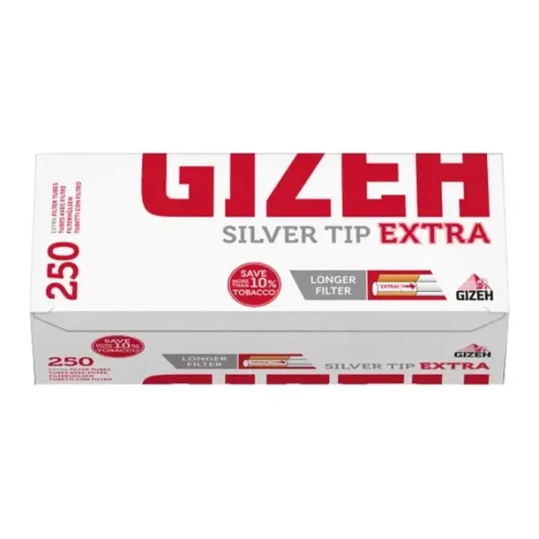 Tubes Gizeh Silver Tips Extra par 250