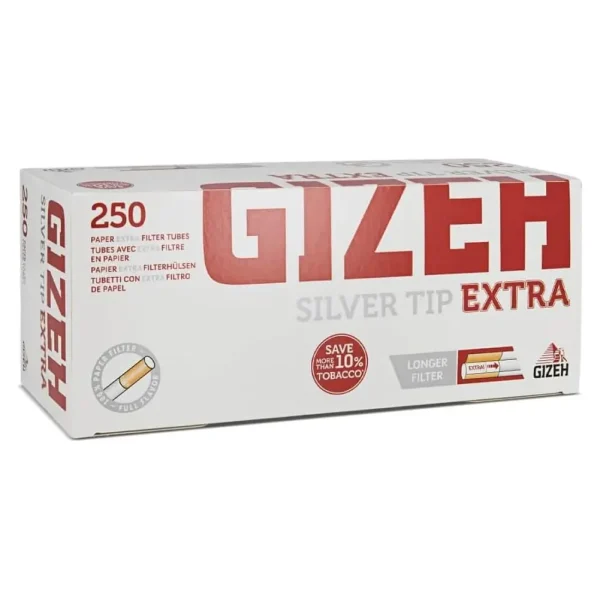 Tubes Gizeh Silver Tips Extra par 250