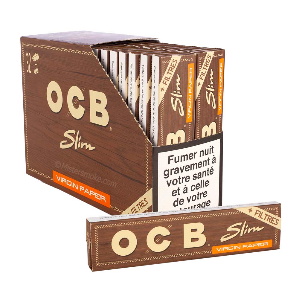 OCB Slim Tips Virgin x1  Feuille Slim avec filtres cartons