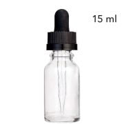 Flacon en verre avec pipette compte-gouttes - 15 ml