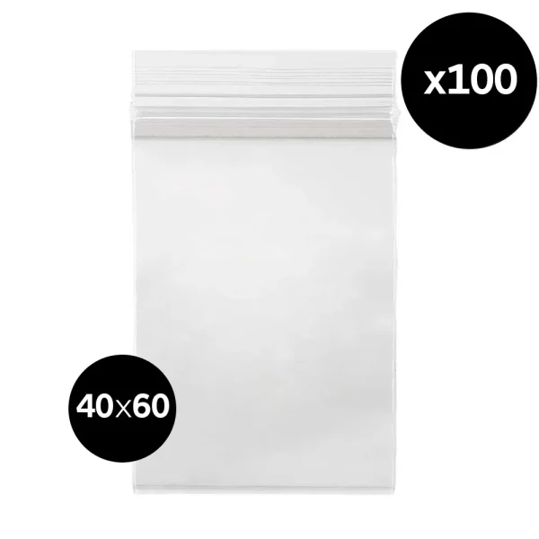 Pochon zip 40x60 Transparent - Lot de 100