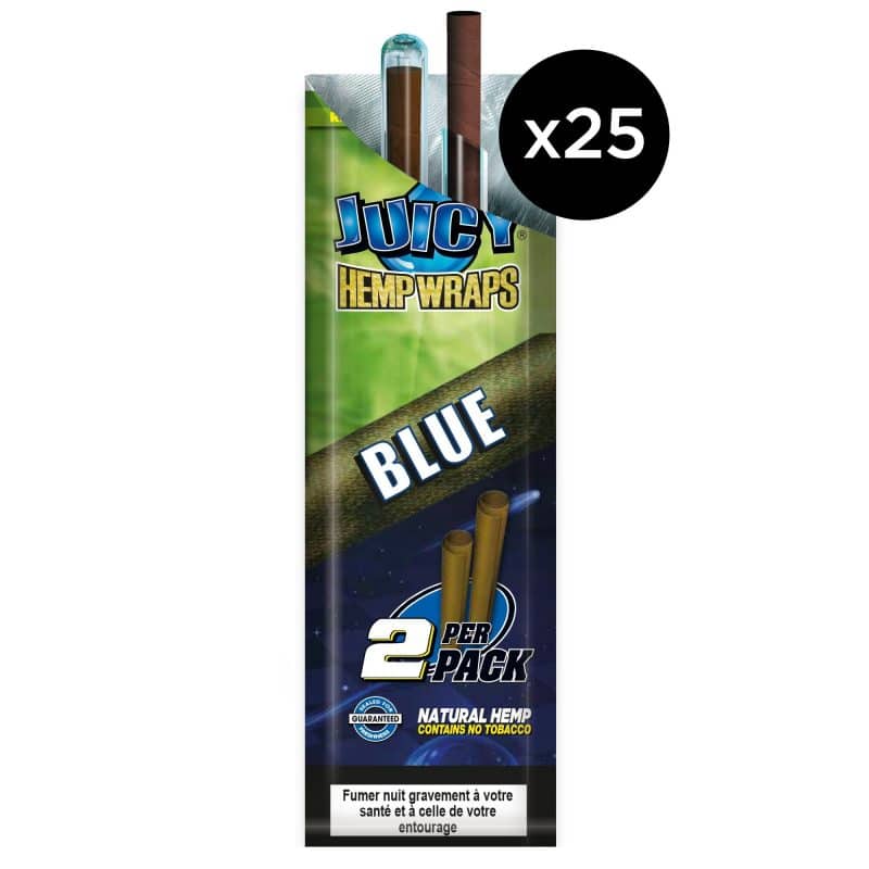 Blunt Juicy Hemp Wraps Blue - lot de 25 sachets