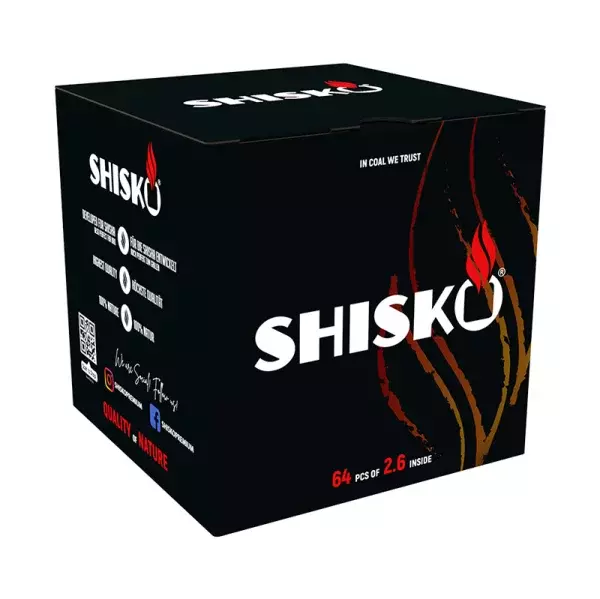 Charbon naturel Shisko  Boite de 1 kg de cubes de charbon à chicha