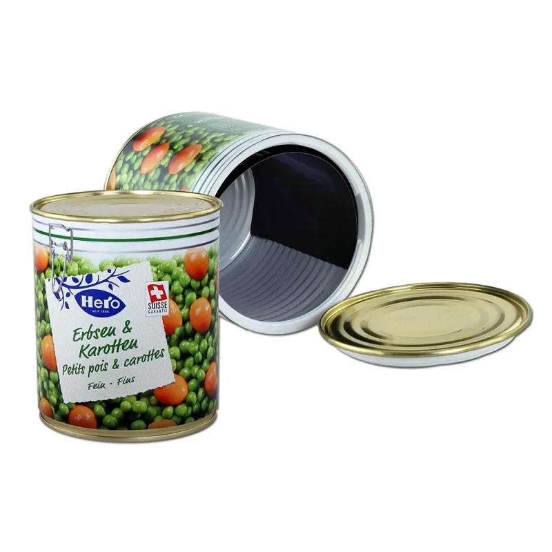 boite cachette en forme de boite de conserve de petits pois carotte