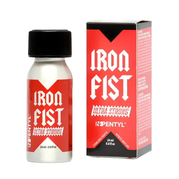 Poppers puissant iron fist rouge (ultra strong) - flacon aluminium 24 ml.