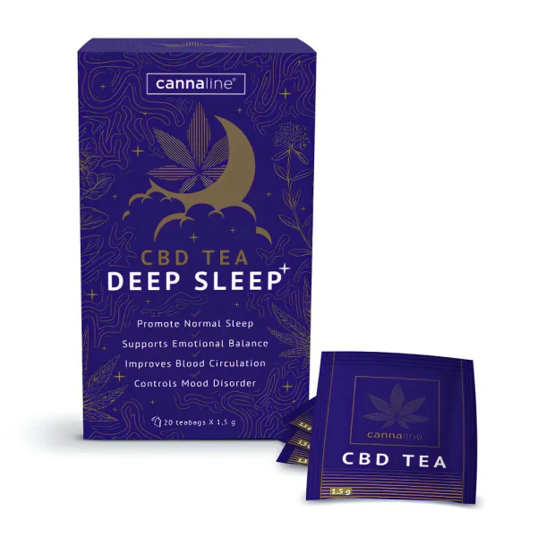 tisane cbd puissante - boite de sachets d'infusions plantes et cbd pour dormir