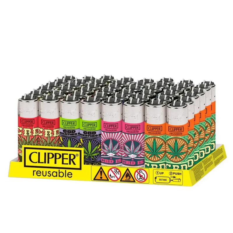 Clipper Mini Justice CBD – Boite de 48 briquets