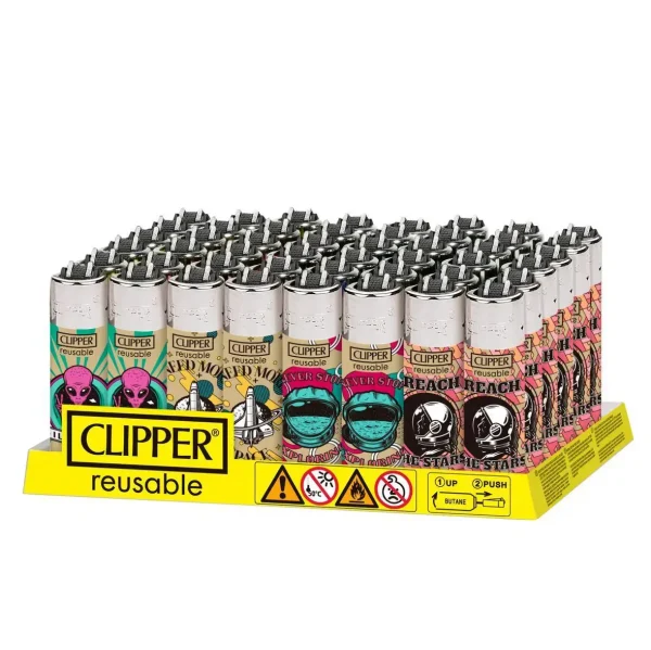 Clipper micro - boite de 48 briquets Clipper mini collection astro spacing