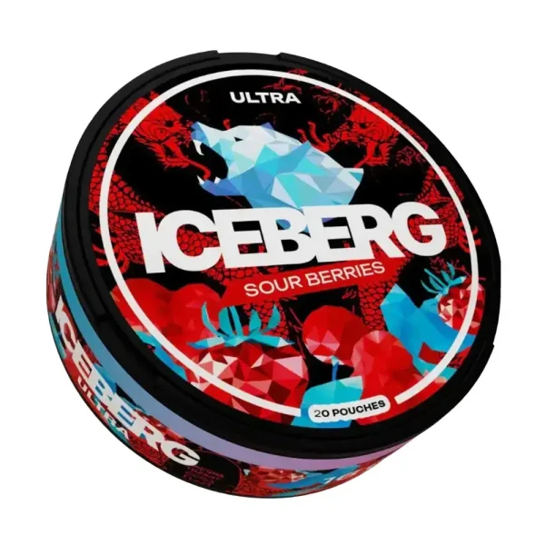 snus iceberg fruits rouges sour berries - nicopouches extra fort 50mg nicotine