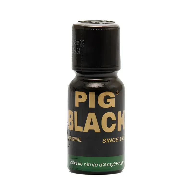 Poppers Pig Black 15 ml nitrite d'amyle ultra puissant et longue durée