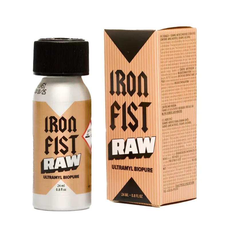 Poppers Iron Fist Raw 24 ml nitrite d'amyle naturel - puissance brute et montée rapide