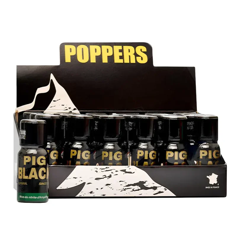 Poppers PIG BLACK - Boite de 18 flacons - format grossiste - au meilleur prix