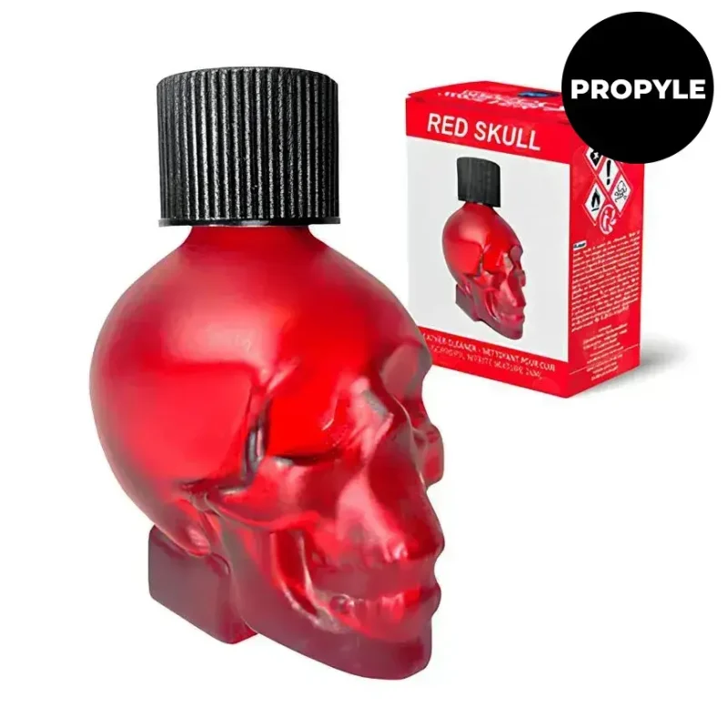 Poppers Red Skull 25 ml - Flacon Tête de mort rouge - Poppers fort puissant propyle