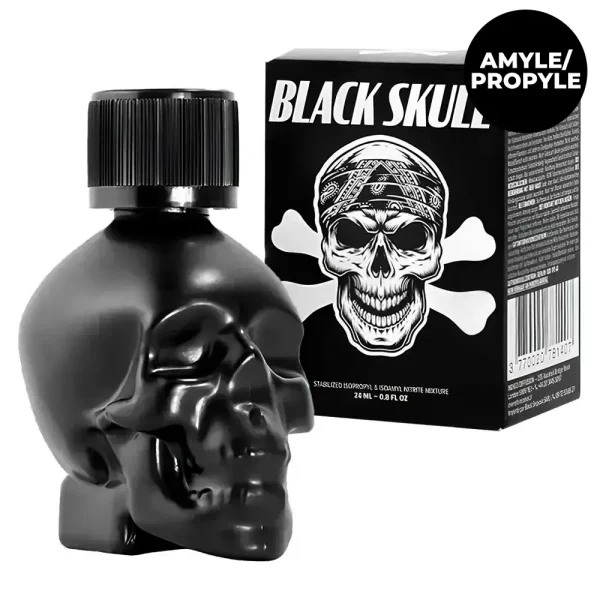 Poppers SKULL BLACK - Tête de mort noire - Poppers puissant amyle/propyle