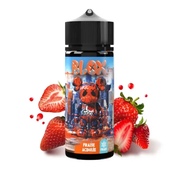 E-liquide Fraise acidulée 100 ml - BLOX - Sans nicotine