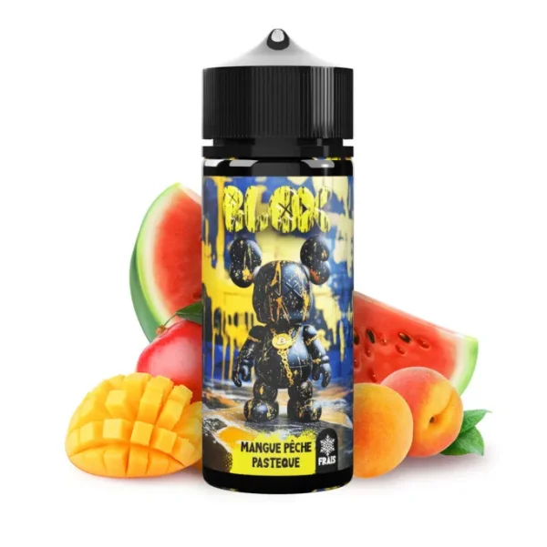 E-liquide BLOX Mangue/Pêche/Pastèque 100 ml