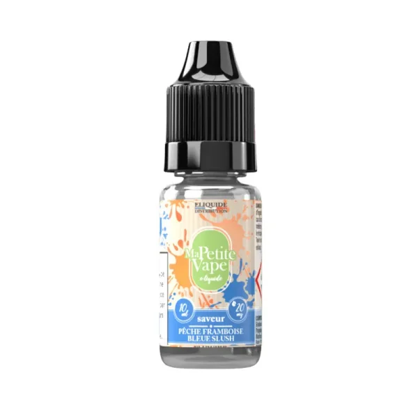 Eliquide Ma Petite Vape 20mg de nicotine - Pêche Framboise Bleue Slush