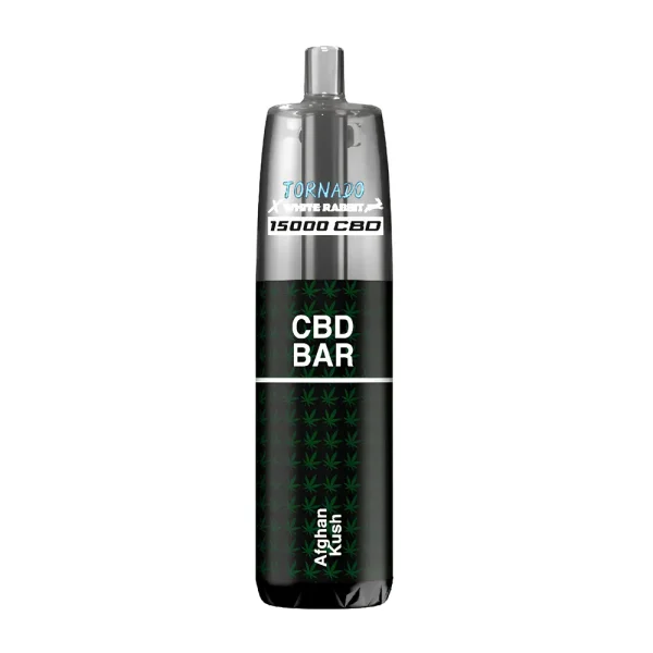 Puff CBD Tornado 15000 bouffées - sans nicotine - rechargeable - Goût Afghan Kush