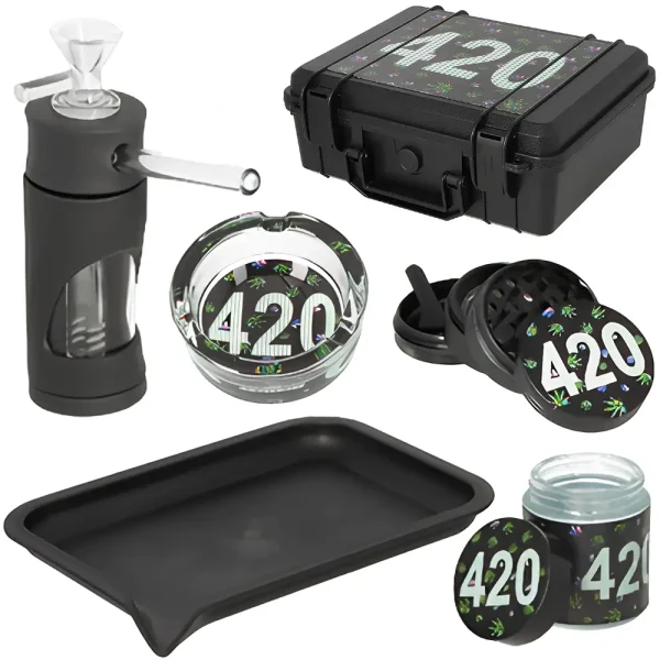 Box fumeur - Kit complet accessoires fumeurs weed dans une mallette robuste.