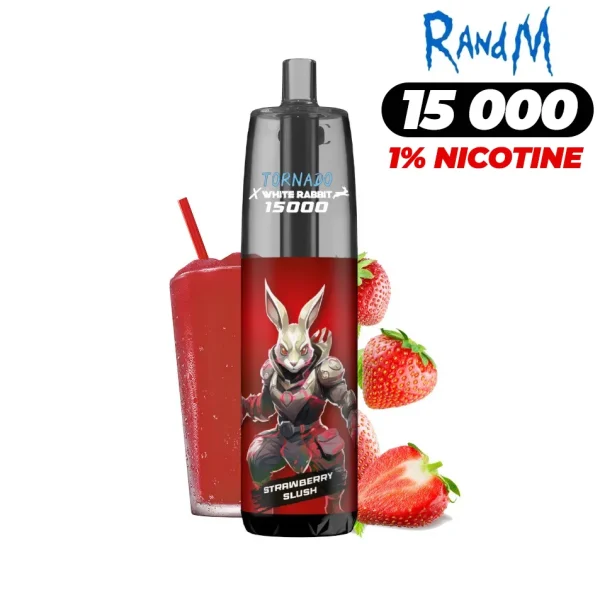 Puff 15k Tornado Strawberry Slush - 1% de nicotine - Version légale 2025