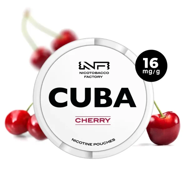 Cuba White Cherry - Sachets de nicotine sans tabac; 16mg de nicotine