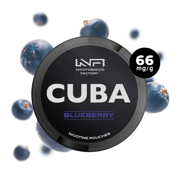 CUBA SNUS Black Line Myrtilles (Blueberry) - Sachets de nicotine extra fort en nicotine