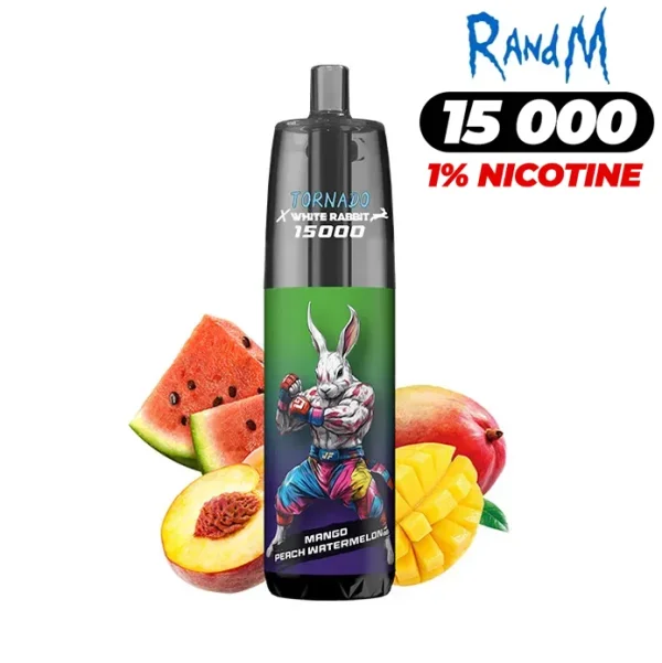 Puff 15k Tornado Mango Peach Watermelon - 1% de nicotine - Version légale 2025